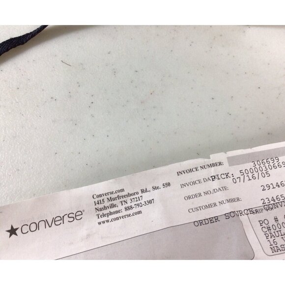 Converse All Star High Tops Shoes Black Red Tattoos Mens 8 - Picture 7 of 8